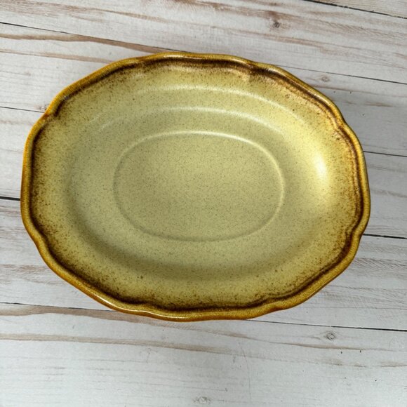 Vtg Mikasa Whole Wheat E-8000 Brown & Cream Gravy Boat & Underplate Replacement - Picture 6 of 8